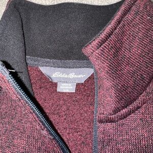 Eddie Bauer Burgundy Knit Jacket